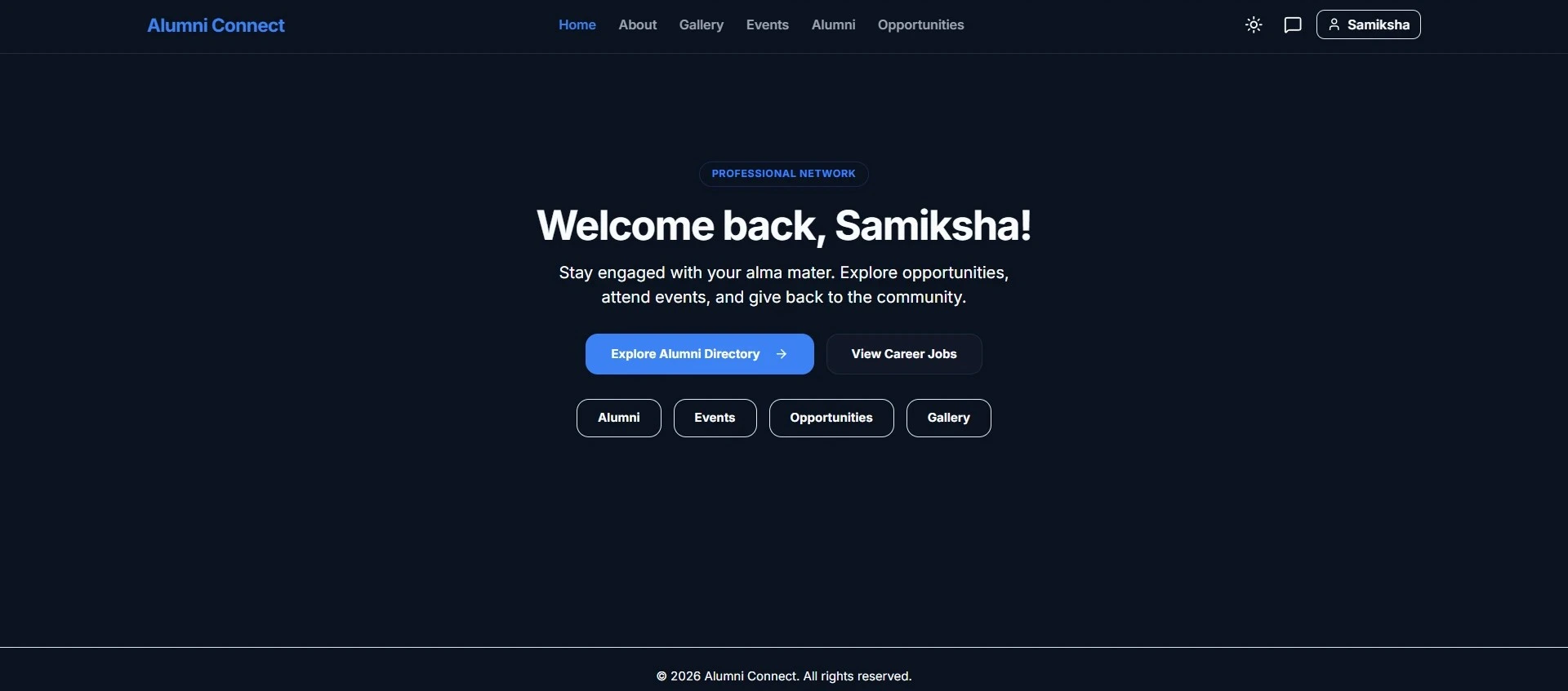Alumni Connect platform